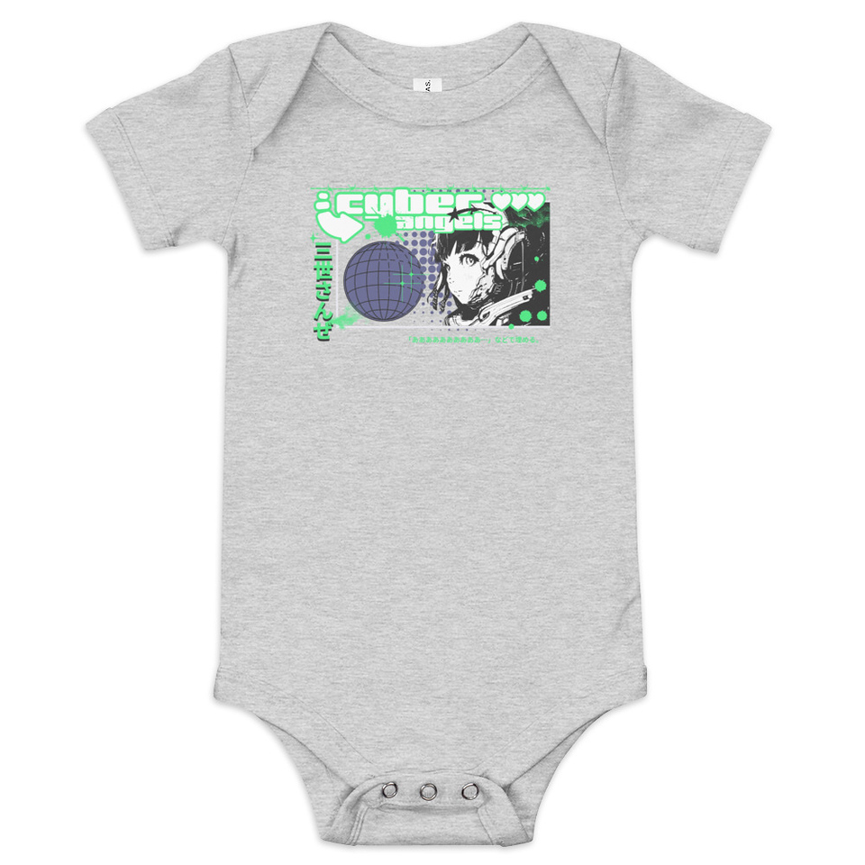 Cyber Angels - Y2k Girl Anime Baby Short Sleeve One Piece
