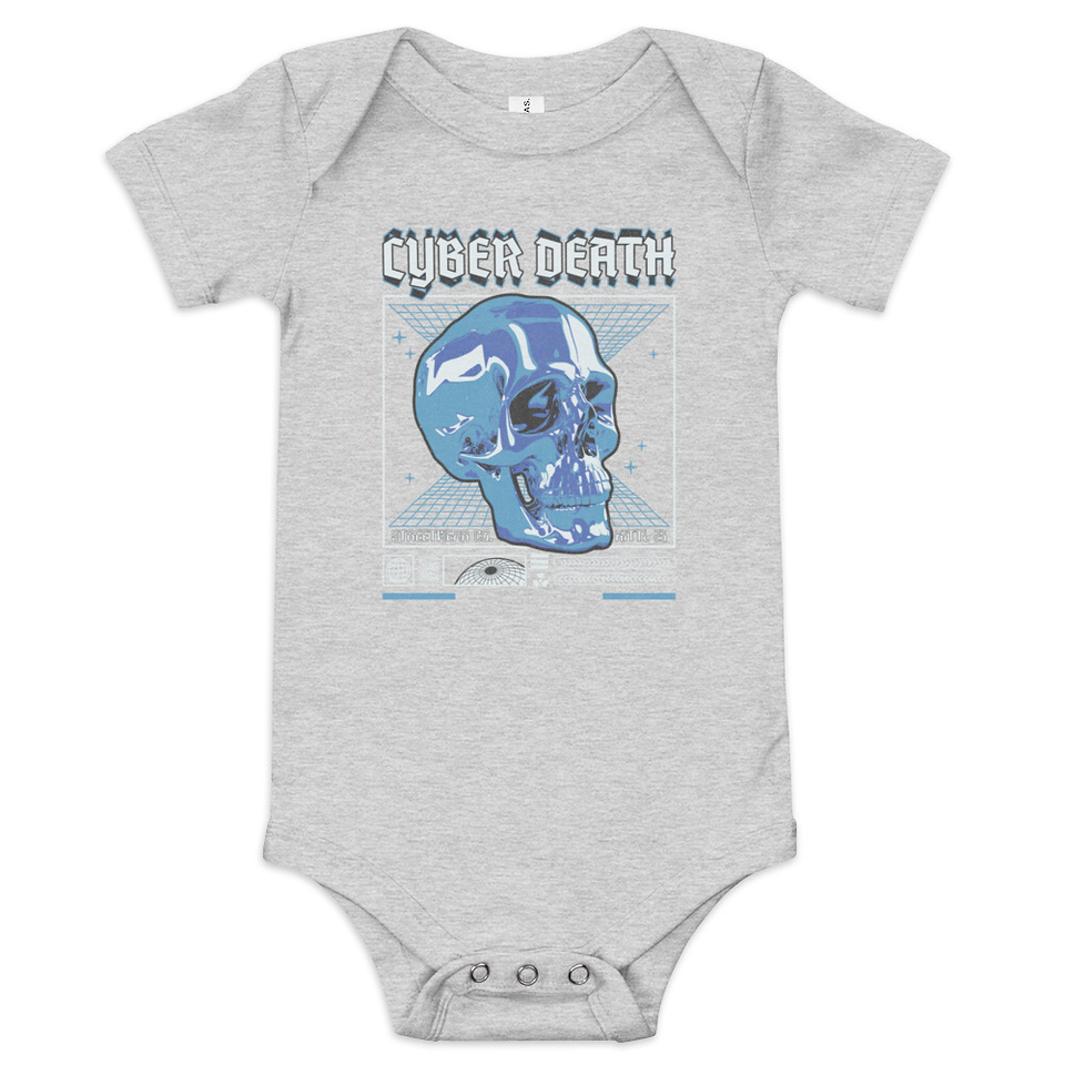 Cyber Death - Skull Baby Short Sleeve One Piece