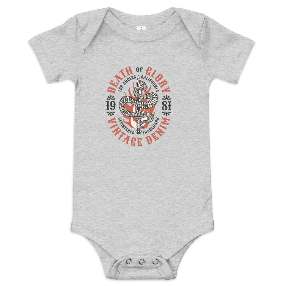 Death or Glory - Sword Snake Baby Short Sleeve One Piece