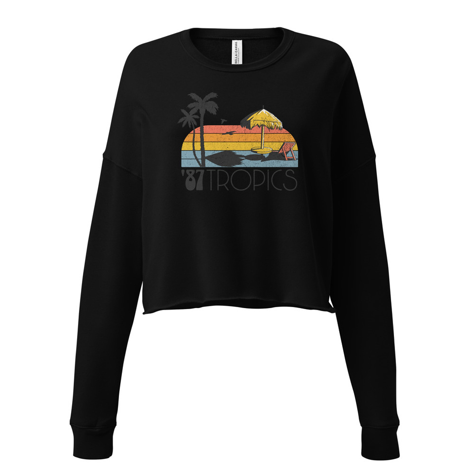'87 Tropics Women's Cropped Sweatshirt