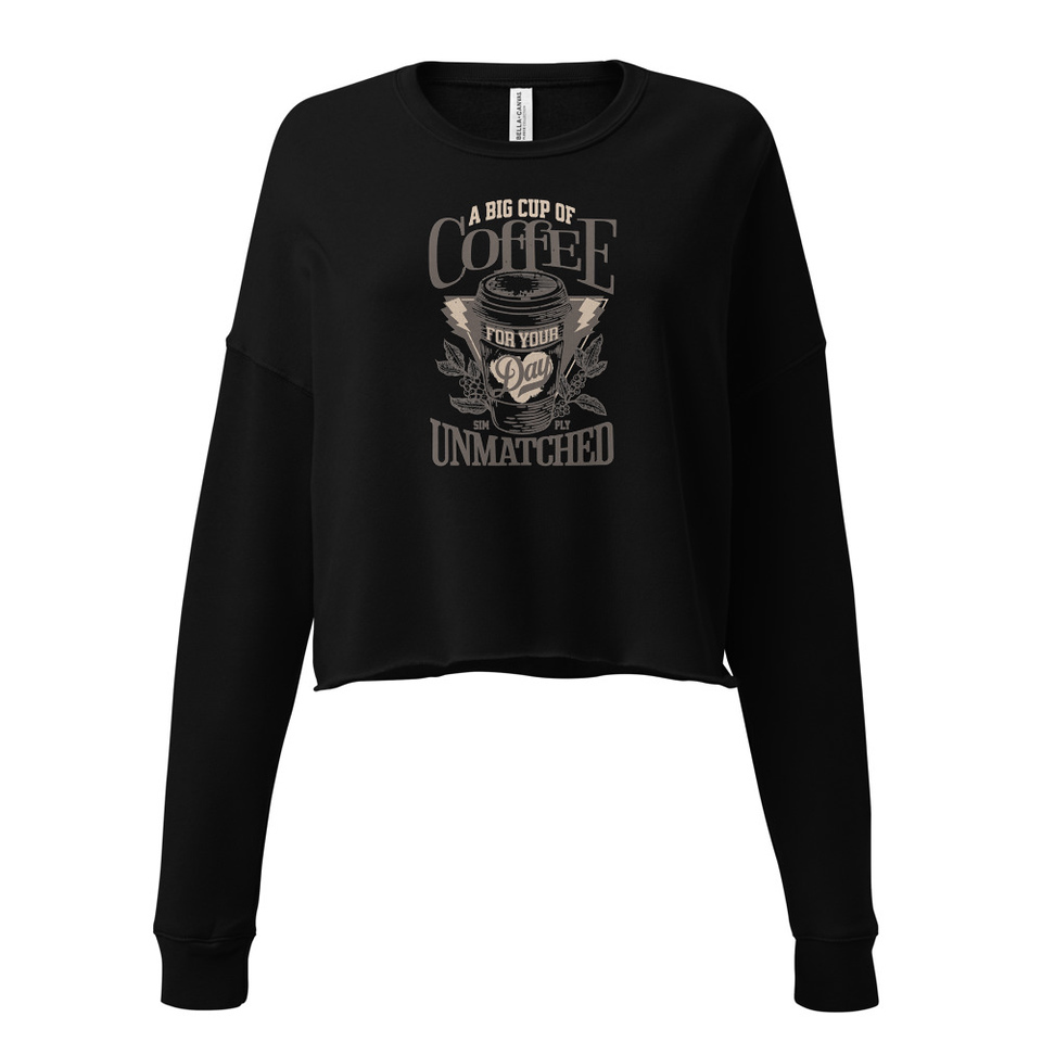 A Big Cup of Coffee Women's Cropped Sweatshirt