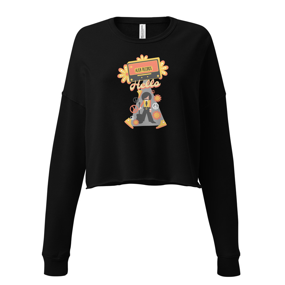 Alien Records  Women's Cropped Sweatshirt