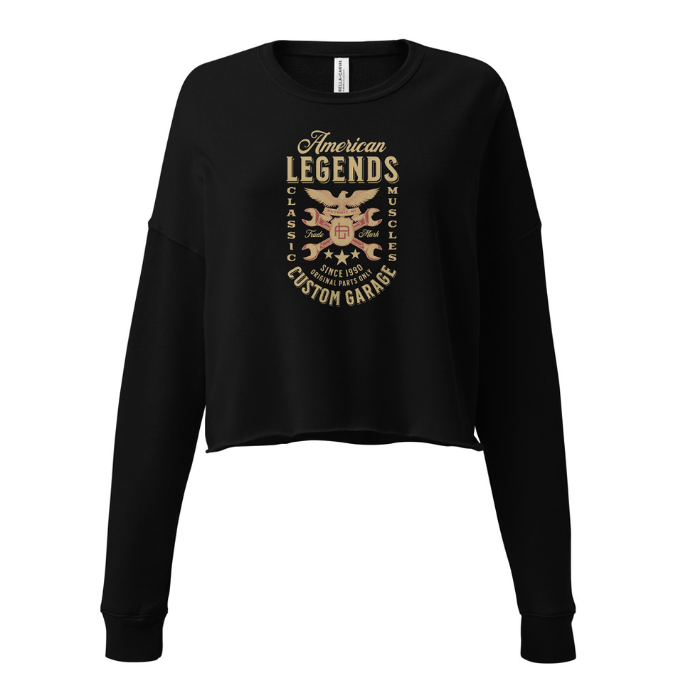 American Legends Garage - Eagle Women's Cropped Sweatshirt