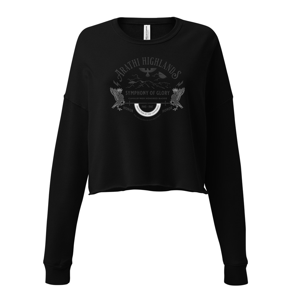 Arathi Honor Badge - Veteran Women's Cropped Sweatshirt
