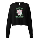 Avo Love - Typographic Cartoon Streetwear Women's Cropped Sweatshirt