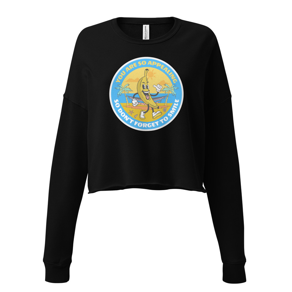 Banana project _-) Women's Cropped Sweatshirt