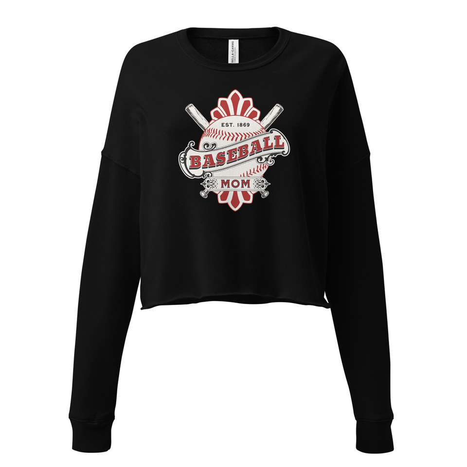 Baseball Mom Women's Cropped Sweatshirt