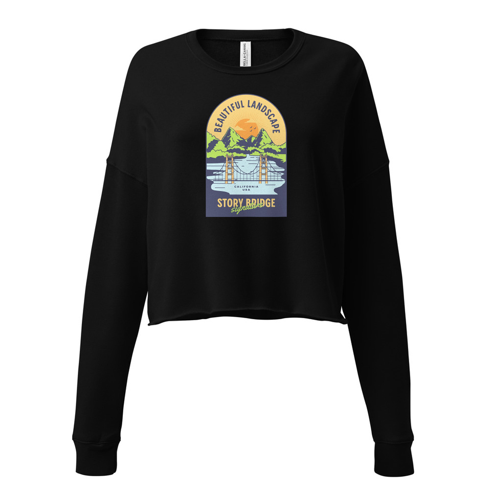 Beautiful Landscape - Outdoor Women's Cropped Sweatshirt