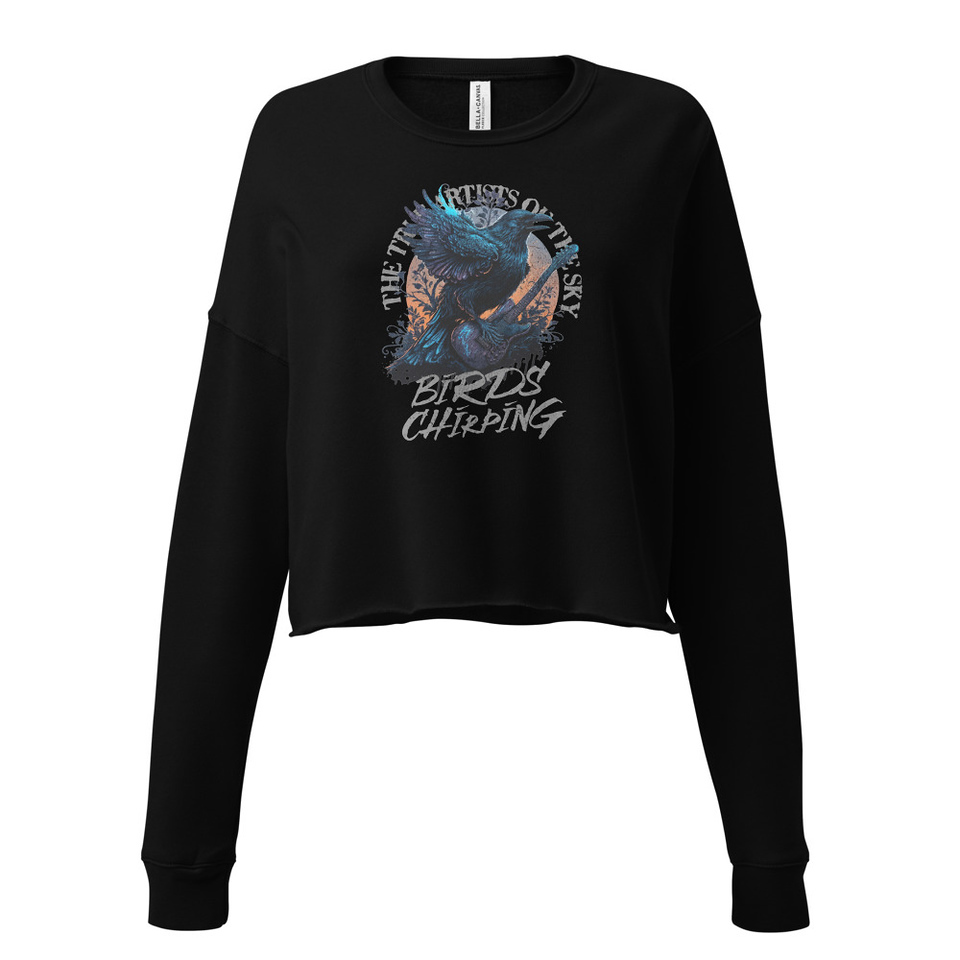 Birds Chirping Women's Cropped Sweatshirt