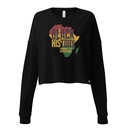 Black History - Heritage Map Women's Cropped Sweatshirt