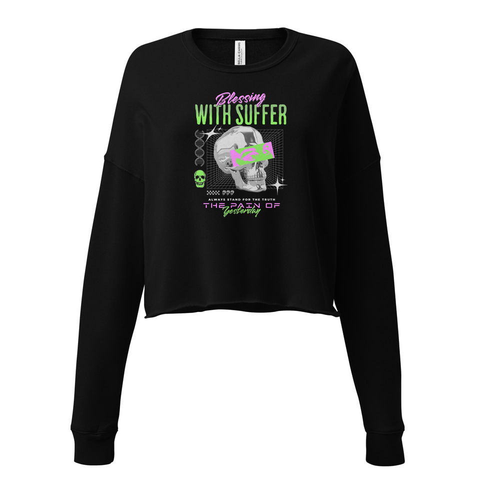 Blessing With Suffer Women's Cropped Sweatshirt