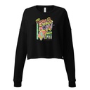 Born 2 Skate - Retro Skeleton Women's Cropped Sweatshirt