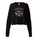 Bowling Derby Champs - Grunge Skull Women's Cropped Sweatshirt
