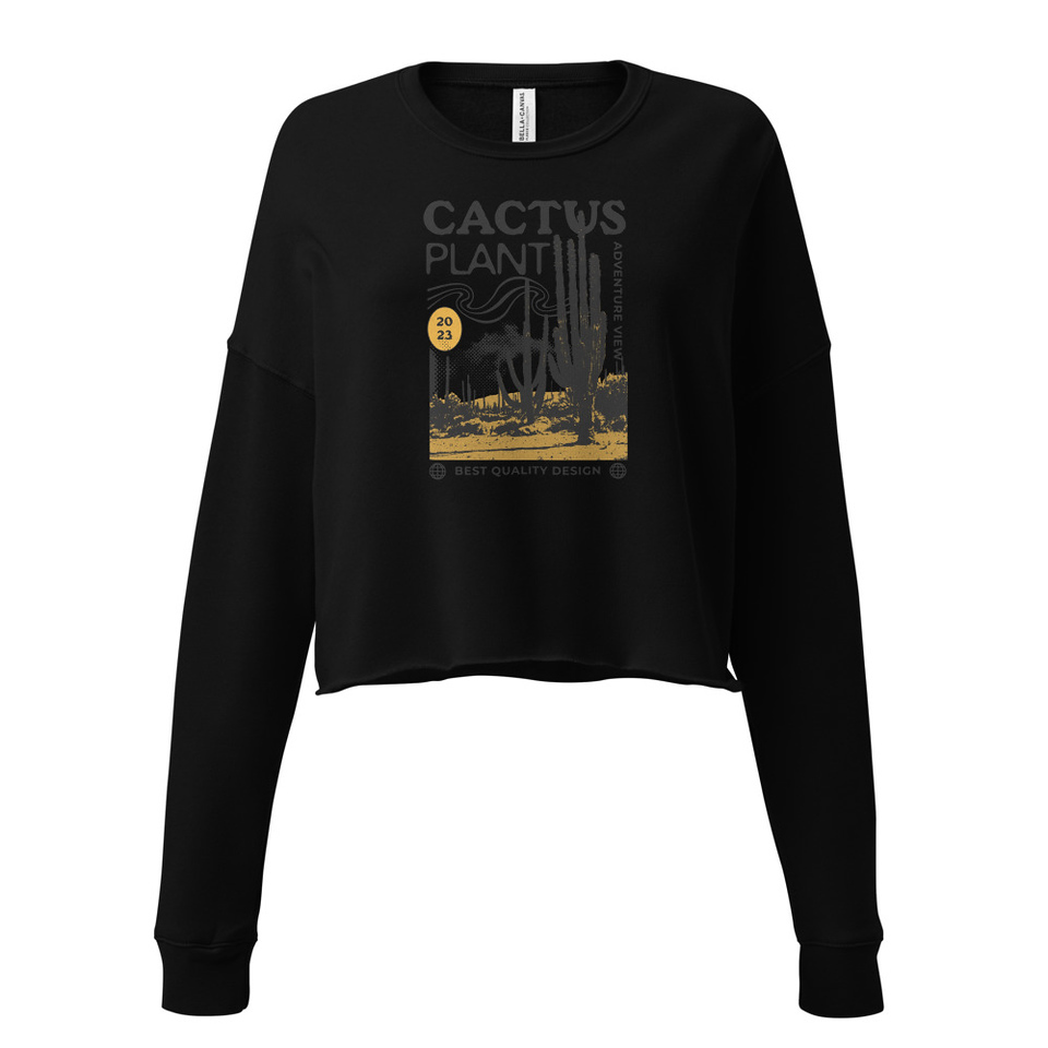 Cacus Plant - Desert Women's Cropped Sweatshirt