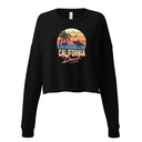 California Beach - Retro Surf Women's Cropped Sweatshirt