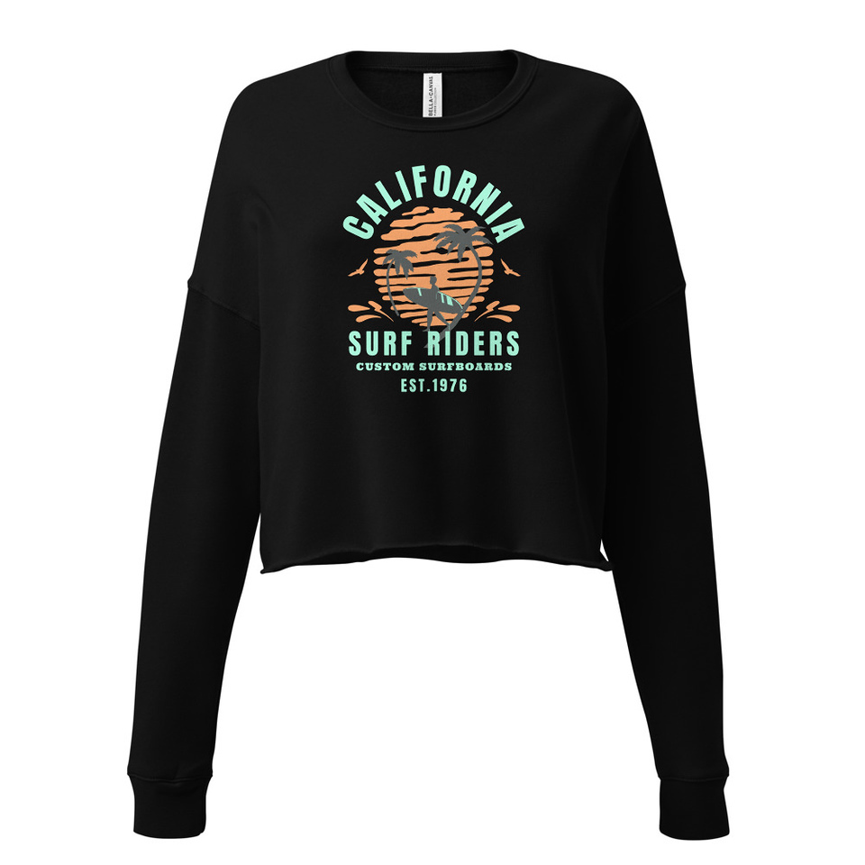 California Surf Riders - Beach Women's Cropped Sweatshirt