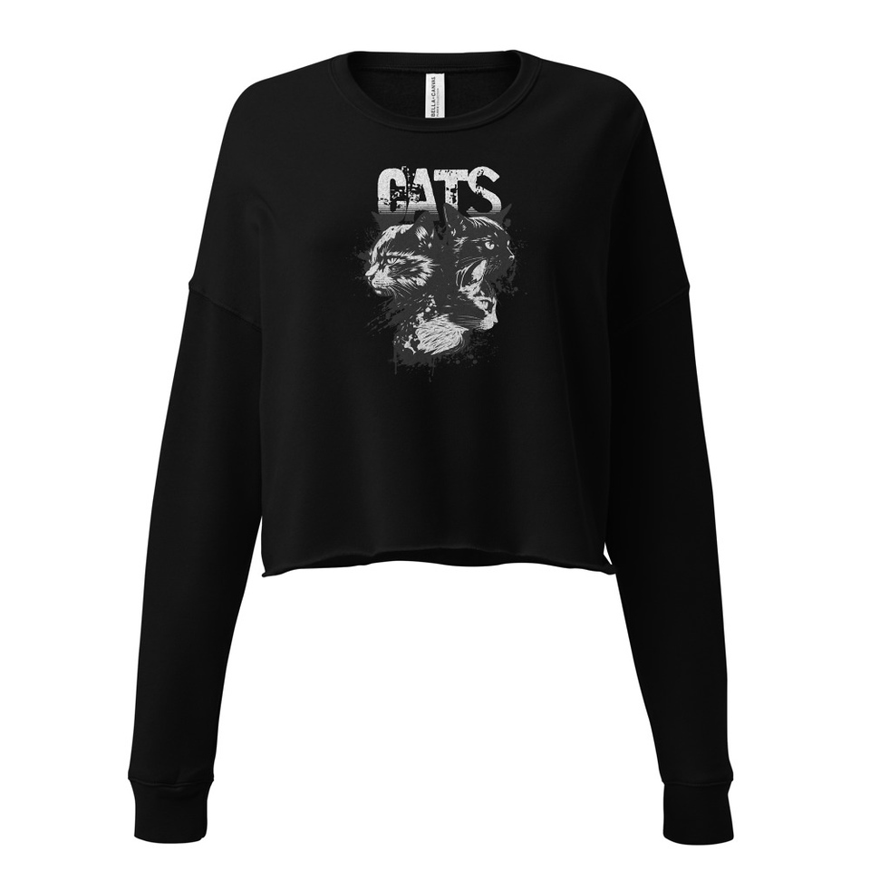Cats Women's Cropped Sweatshirt