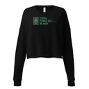 Coffee Completes Me - Neon Heart Women's Cropped Sweatshirt