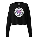 Colorful Fun Retro Style Coffee Quote Women's Cropped Sweatshirt