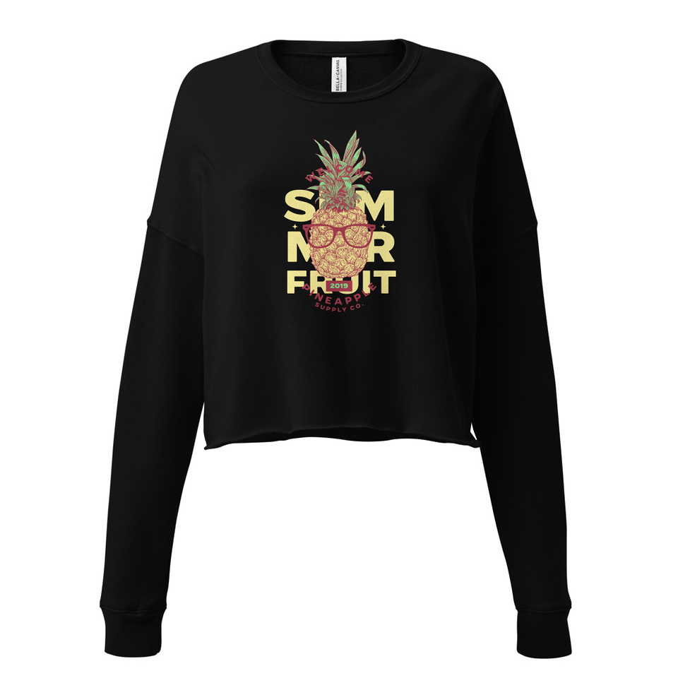 Cool Pineapple - Tropical Fruit Women's Cropped Sweatshirt