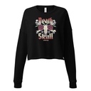 Death Skull - Flower Women's Cropped Sweatshirt