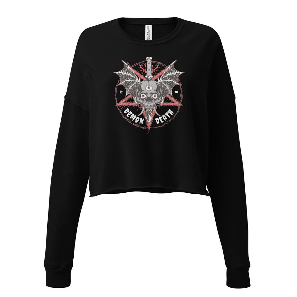 DEMON DEATH Women's Cropped Sweatshirt