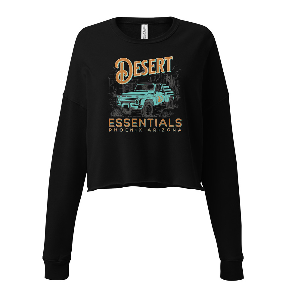 desert Women's Cropped Sweatshirt