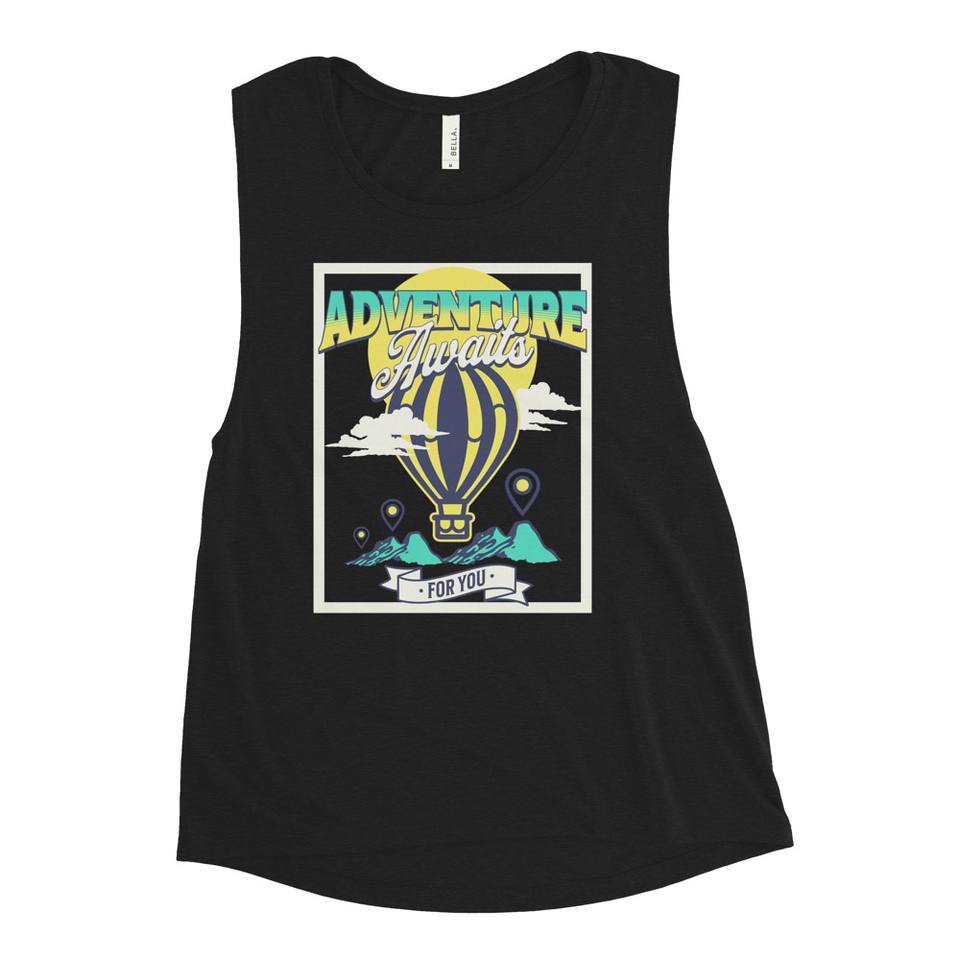 Adventure Awaits Women's Muscle Tank