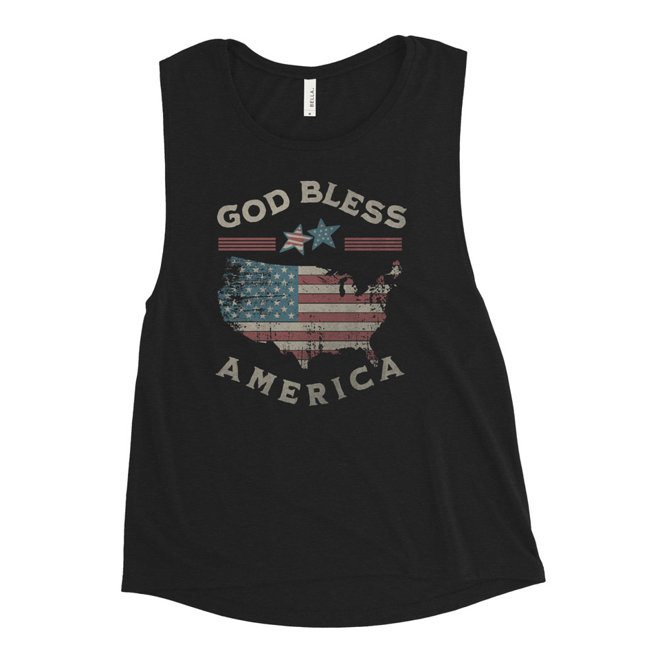 America - Land Of The Free Women's Muscle Tank