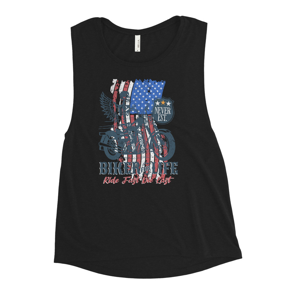 American Biker for Life Women's Muscle Tank