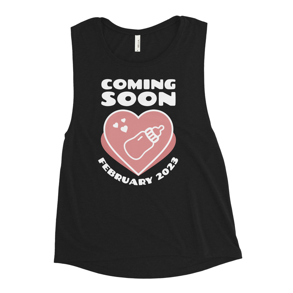 Baby Announcement - Feeding Bottle Women's Muscle Tank