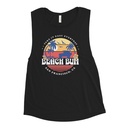 Beach Bum - Sunset Surfing Women's Muscle Tank