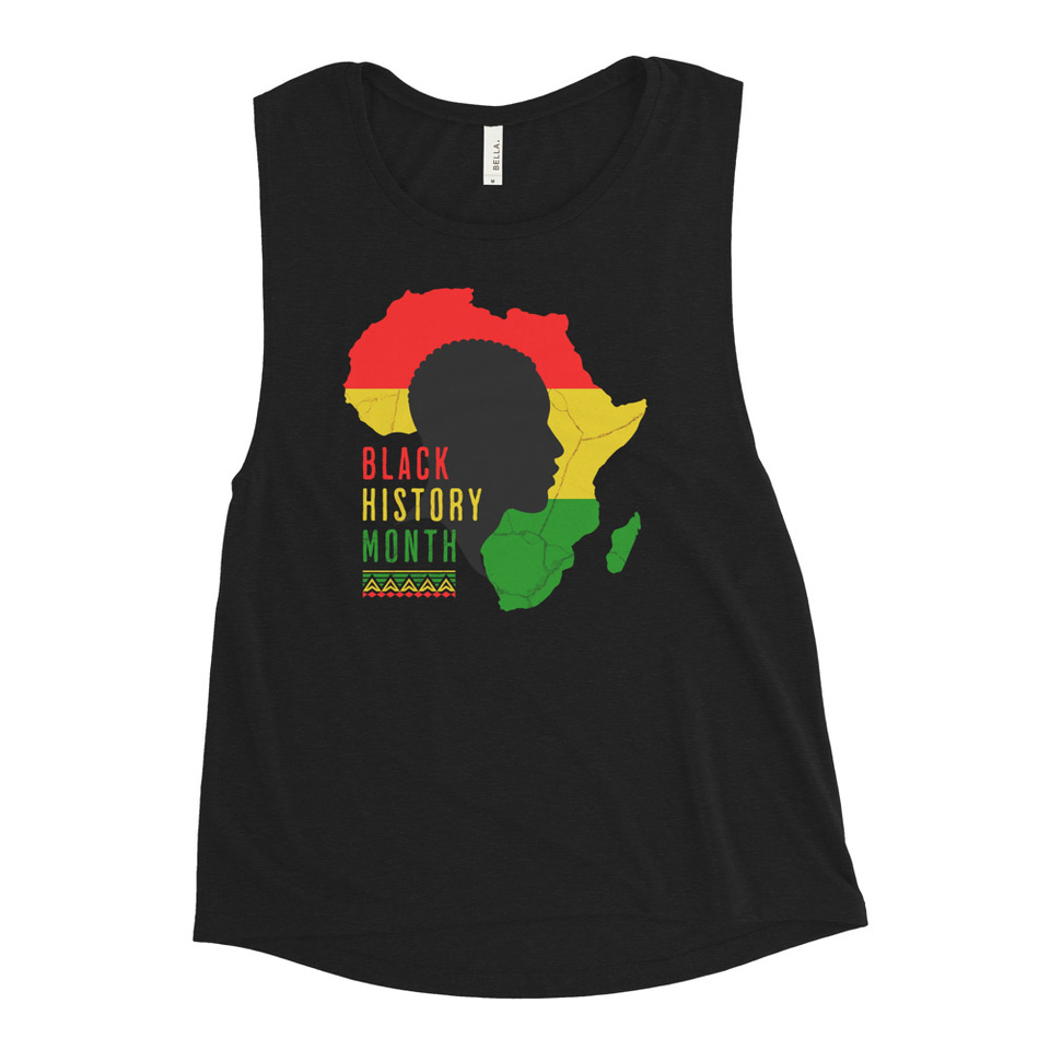 Black History Month - African Continent Women's Muscle Tank