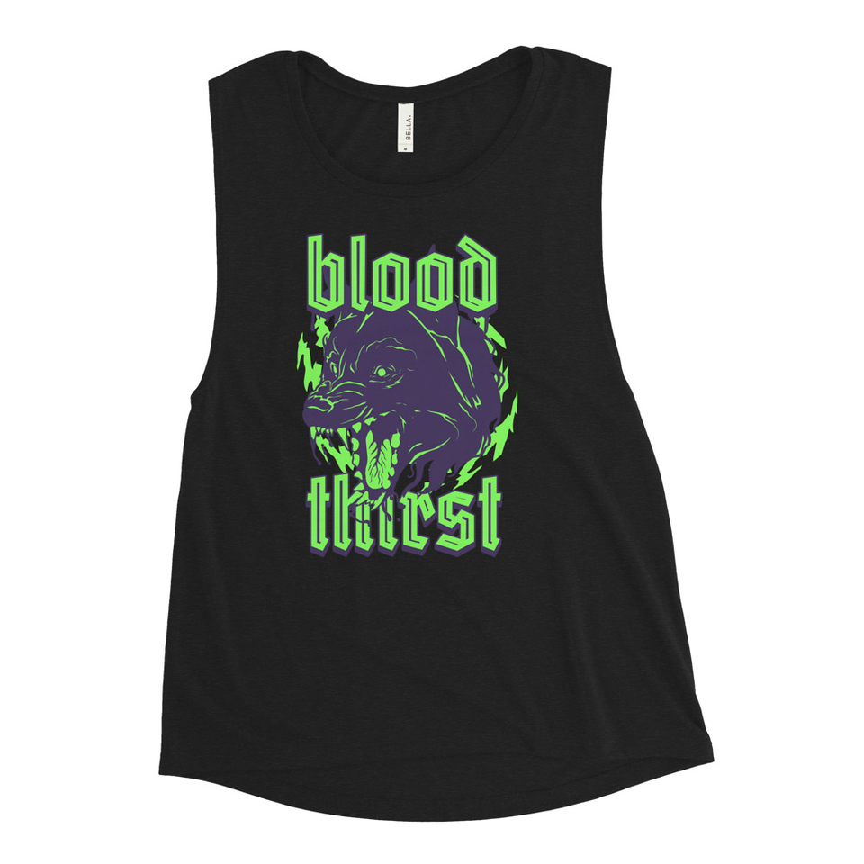 Blood Thirst - Neon Dog Women's Muscle Tank