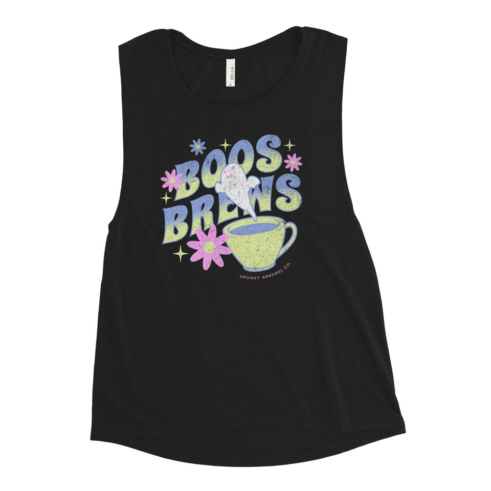 Boos + Brews - Halloween Women's Muscle Tank