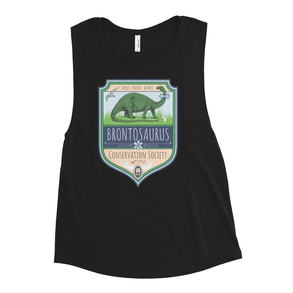 Brontosaurus Conservation Society Women's Muscle Tank