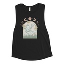 Cottagecore Frog Botanical Women's Muscle Tank