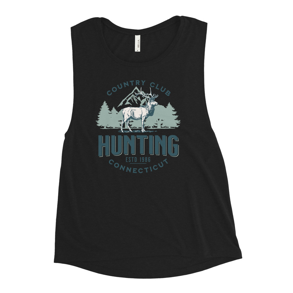 Deer Hunting Country Club  Women's Muscle Tank