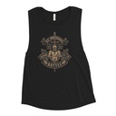 Defend us in battle - Knight with sword Women's Muscle Tank