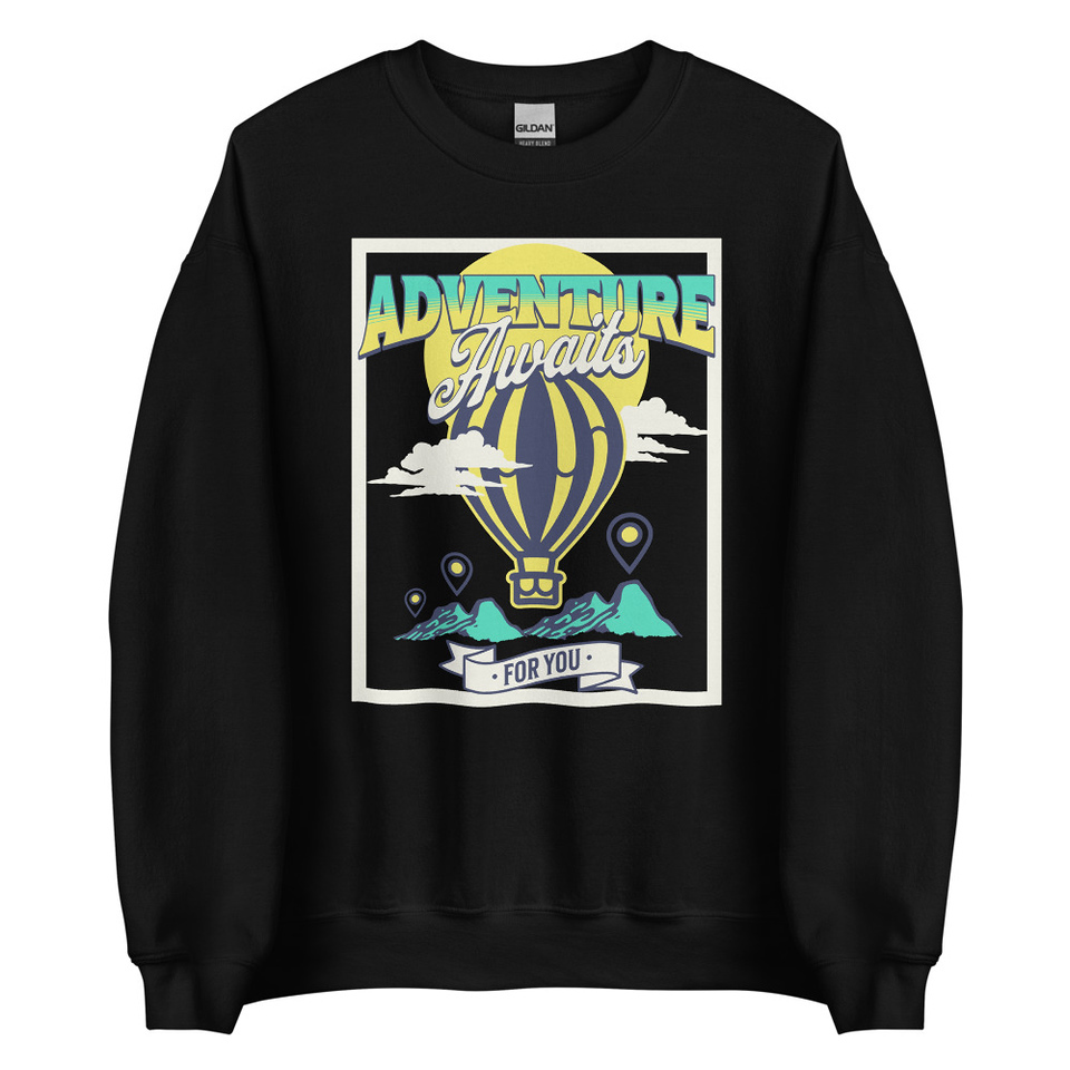 Adventure Awaits Unisex Crew Neck Sweatshirt