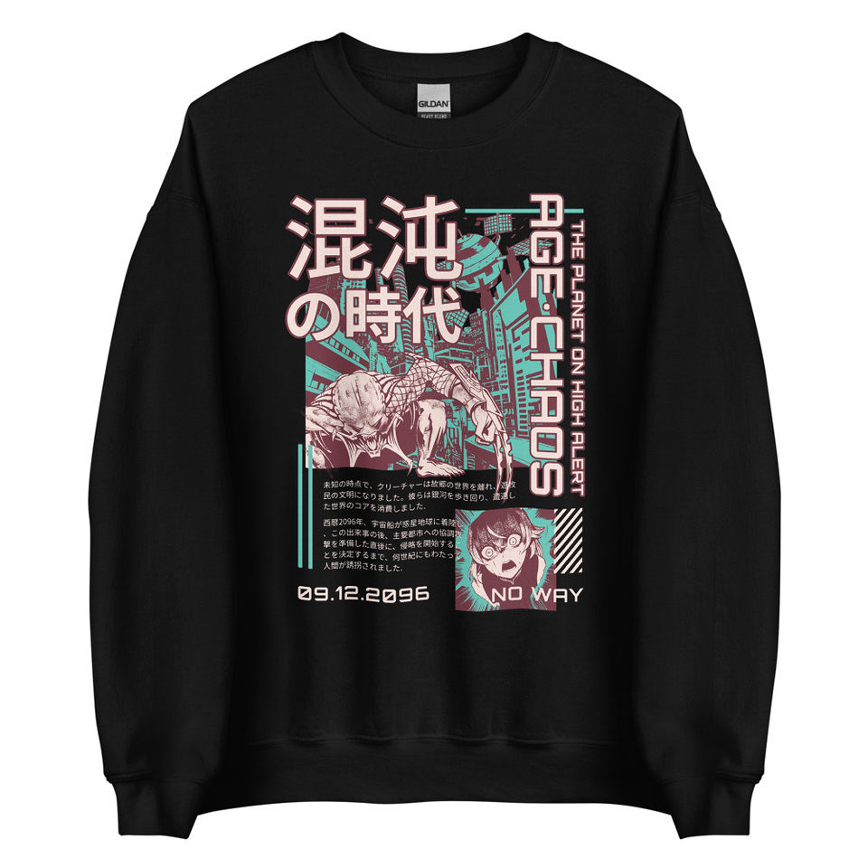 Age of Chaos - Japanese Anime Unisex Crew Neck Sweatshirt