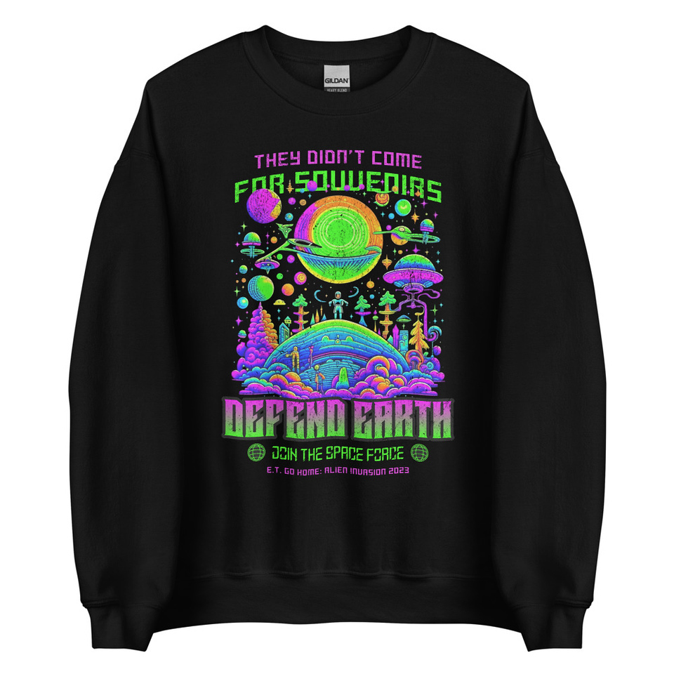 Alien Invasion Unisex Crew Neck Sweatshirt