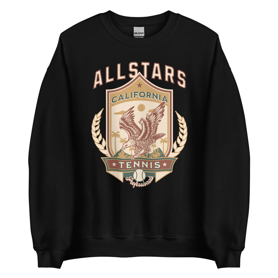 All Stars Tennis - Eagle Badge Unisex Crew Neck Sweatshirt