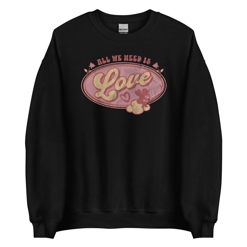 All We Need Is Love - Cupid Unisex Crew Neck Sweatshirt