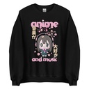 Anime and Music Unisex Crew Neck Sweatshirt