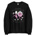 Anywhere With You - Typographic Cartoon Streetwear Unisex Crew Neck Sweatshirt