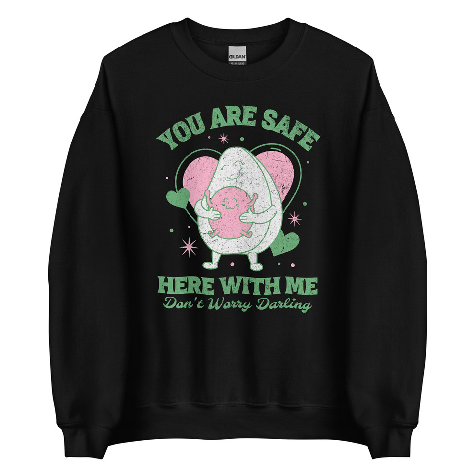 Avo Love - Typographic Cartoon Streetwear Unisex Crew Neck Sweatshirt