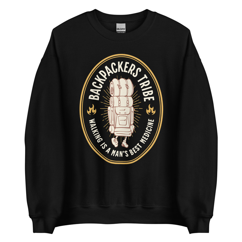 Backpackers Tribe - Adventure Badge Unisex Crew Neck Sweatshirt