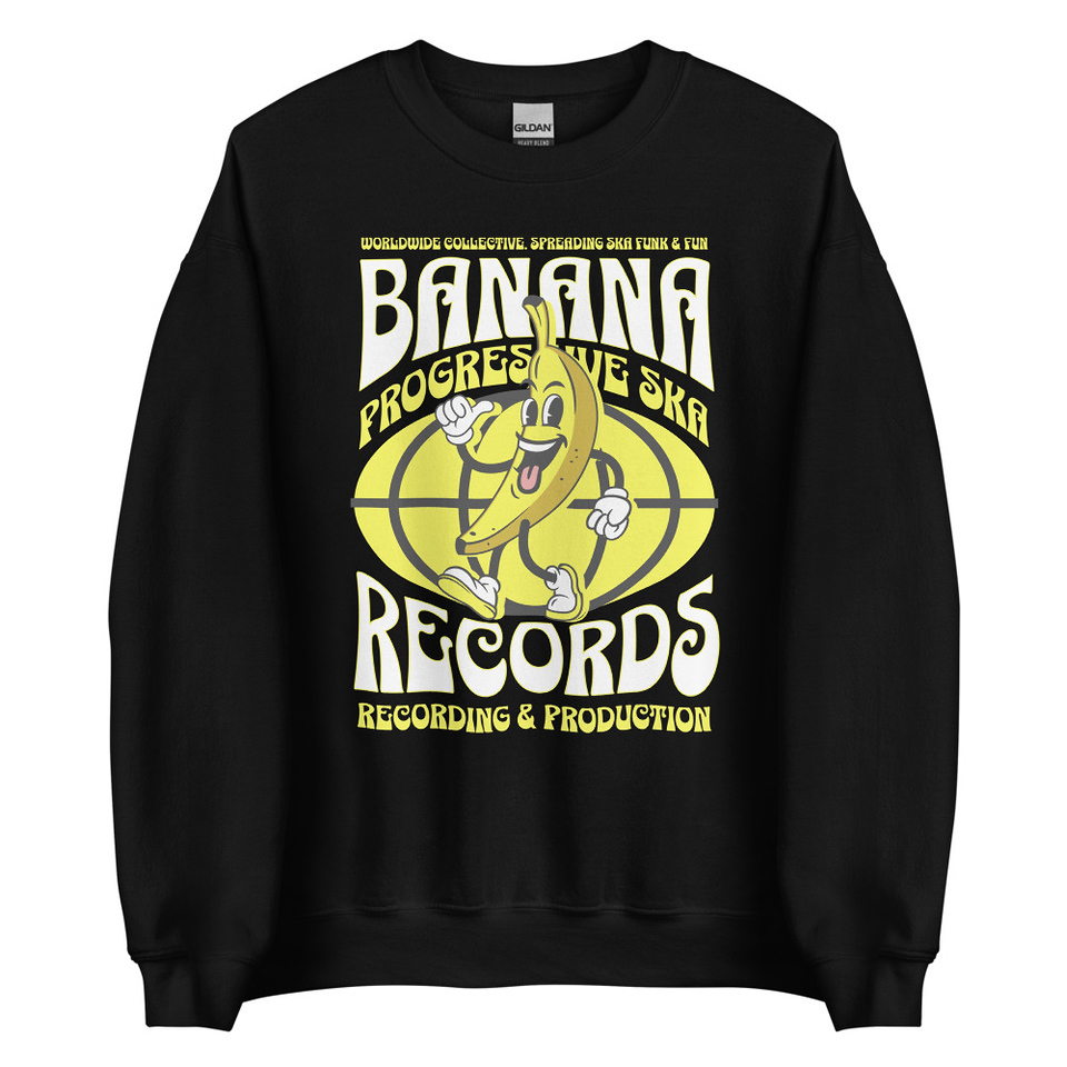 Banana Records - Comic Character Unisex Crew Neck Sweatshirt