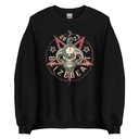 Belzebeast Pentagram - Halloween Skull with Snake Unisex Crew Neck Sweatshirt